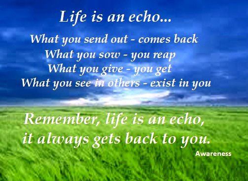 Life is an echo